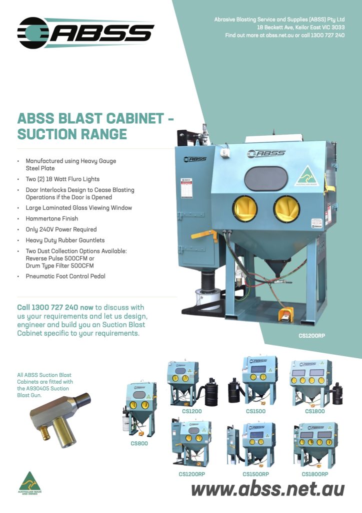 Sand Blasting Cabinets (Suction Blast) | ABSS